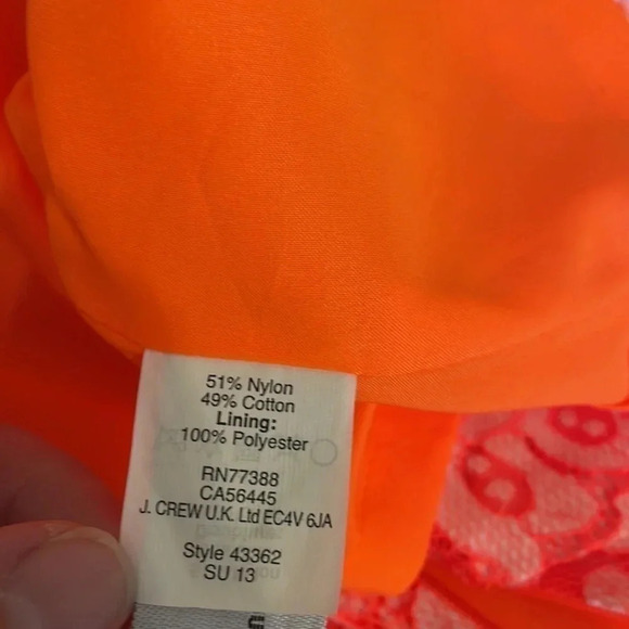 Madewell women’s  Dress 6 small Mini sleeveless Orange white Blossom Floral Lace - Picture 8 of 10